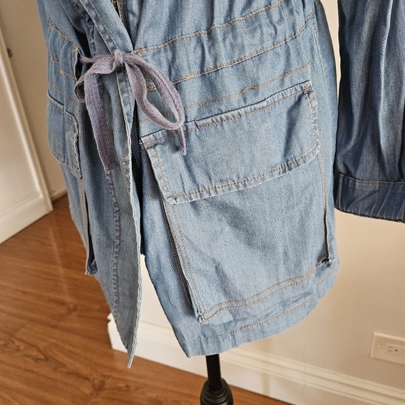 Mustard Seed Lightweight Chambray jacket sz Small - Picture 10 of 12